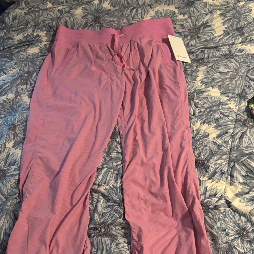 Lululemon Pink dance studio lined pant